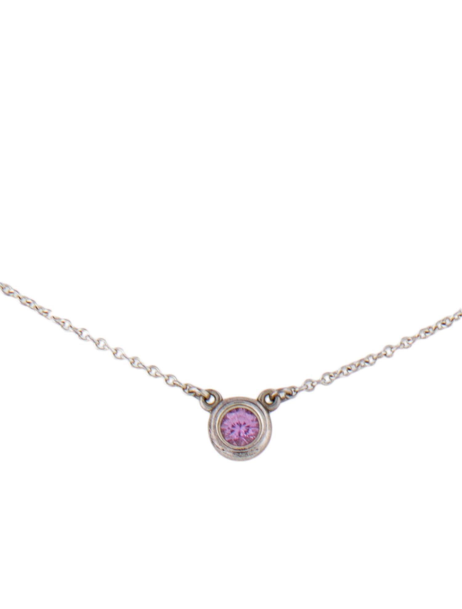 Tiffany & Co. Pink Sapphire Color by the Yard Pendant Necklace