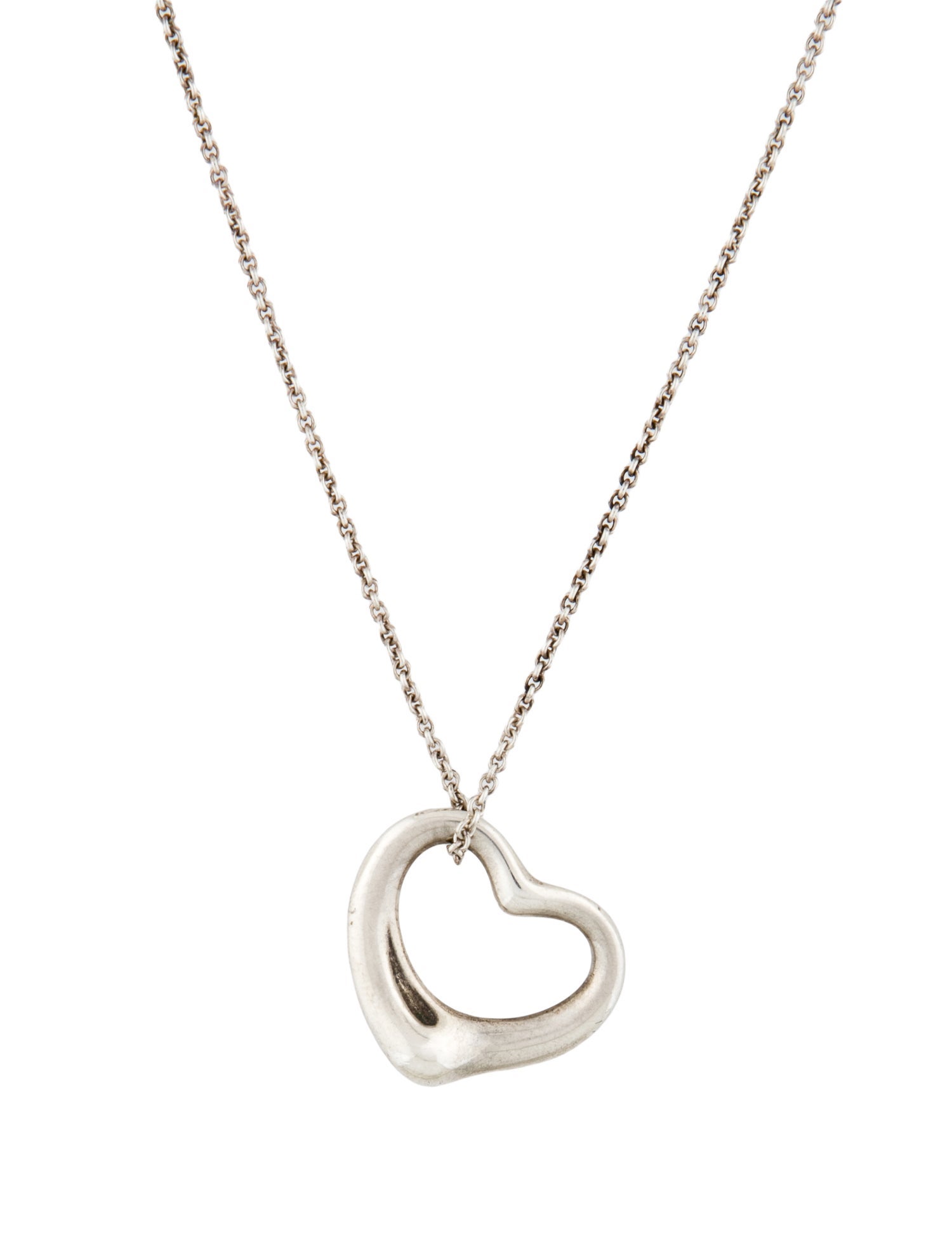 Tiffany & Co. Open Heart Pendant Necklace