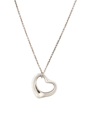 Tiffany & Co. Open Heart Pendant Necklace