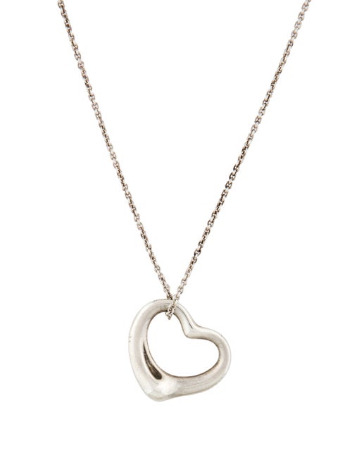 Tiffany & Co. Open Heart Pendant Necklace