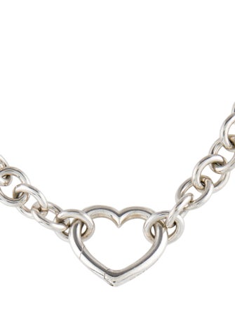 Tiffany & Co. Open Heart Clasp Link Choker Necklace