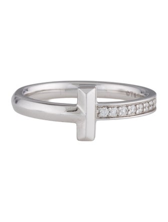Tiffany & Co. 18K Diamond T1 Ring