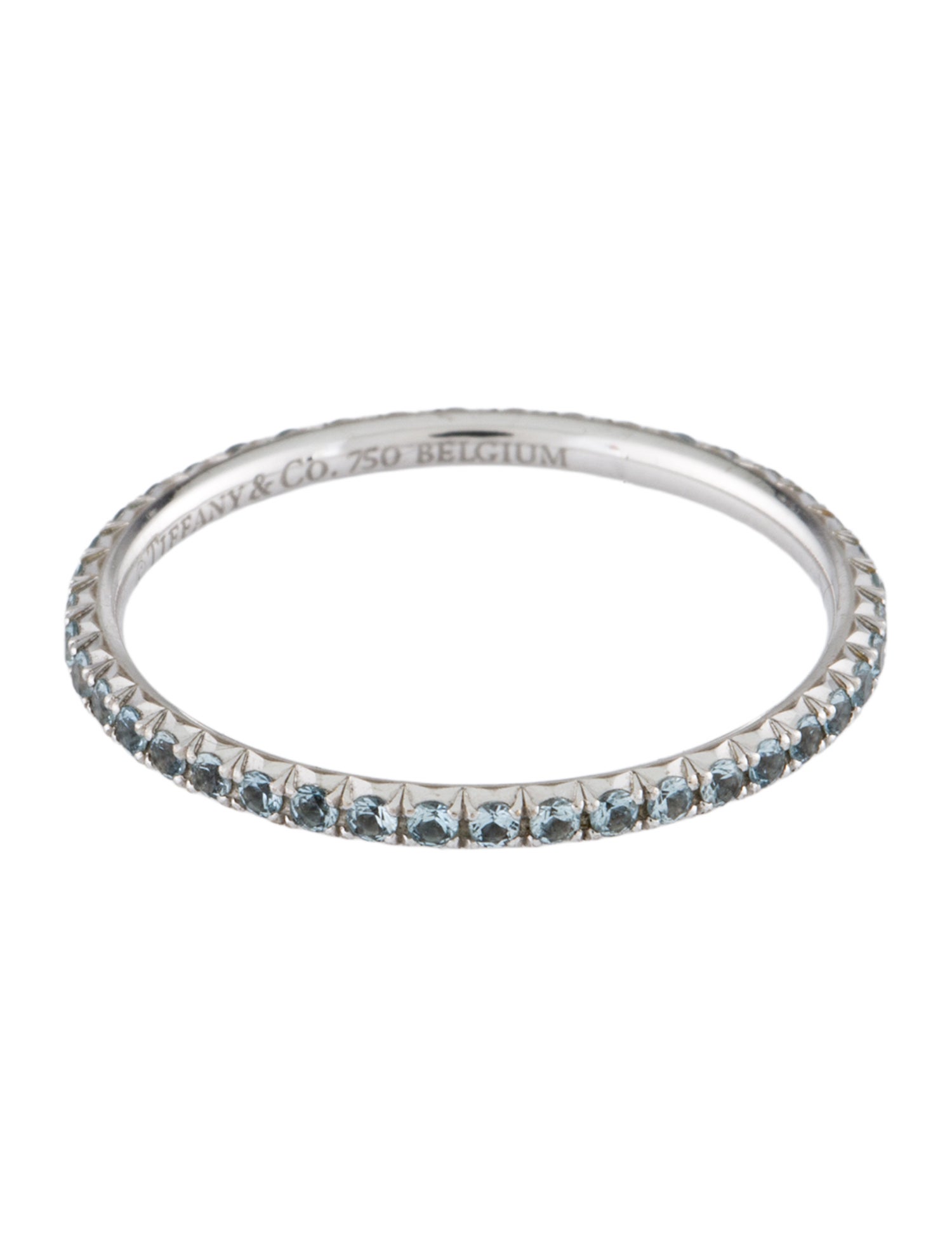 Tiffany & Co. 18K Aquamarine Eternity Band