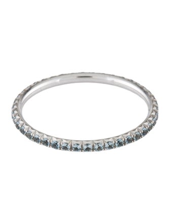 Tiffany & Co. 18K Aquamarine Eternity Band
