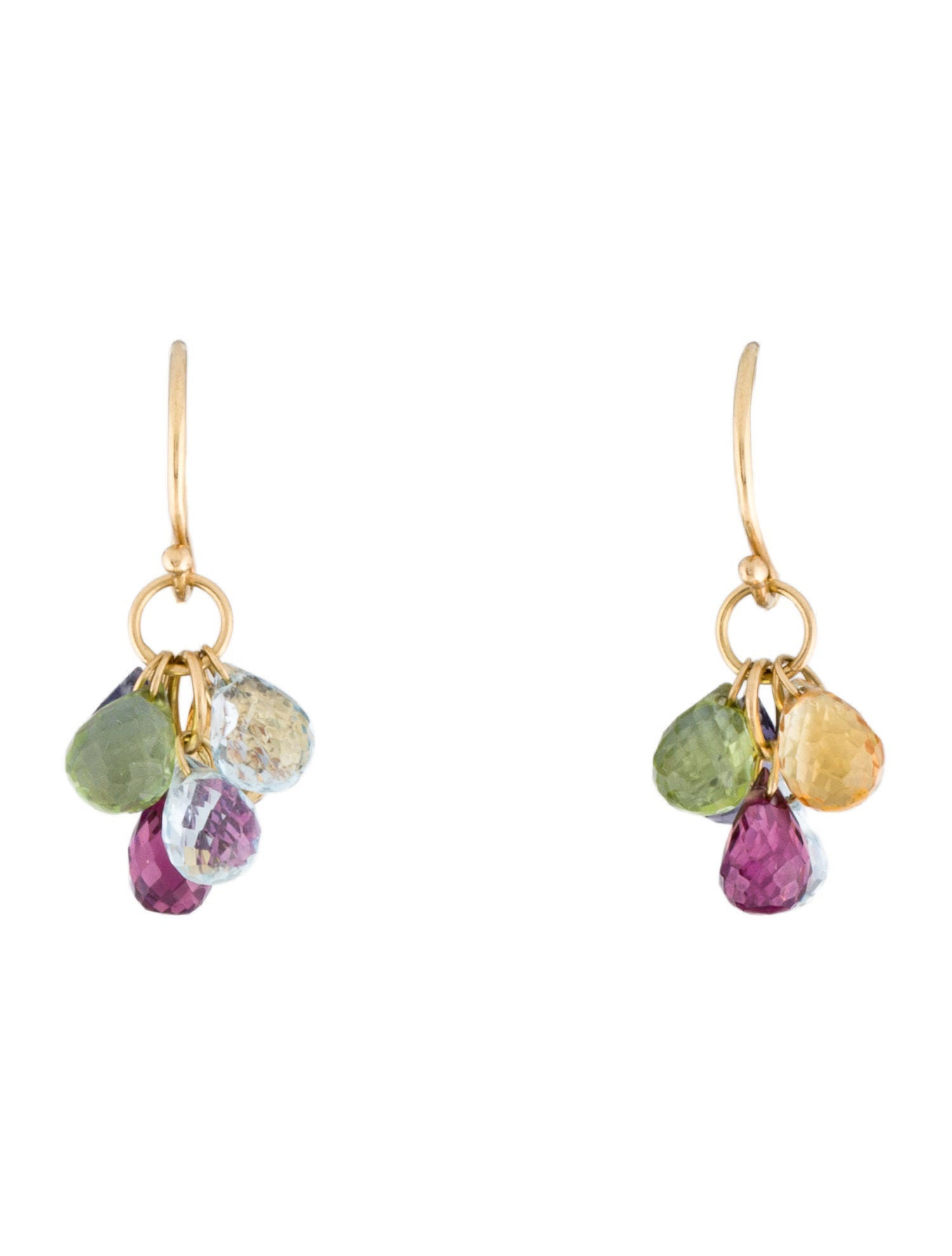 Tiffany & Co. 18K Multistone Drop Earrings