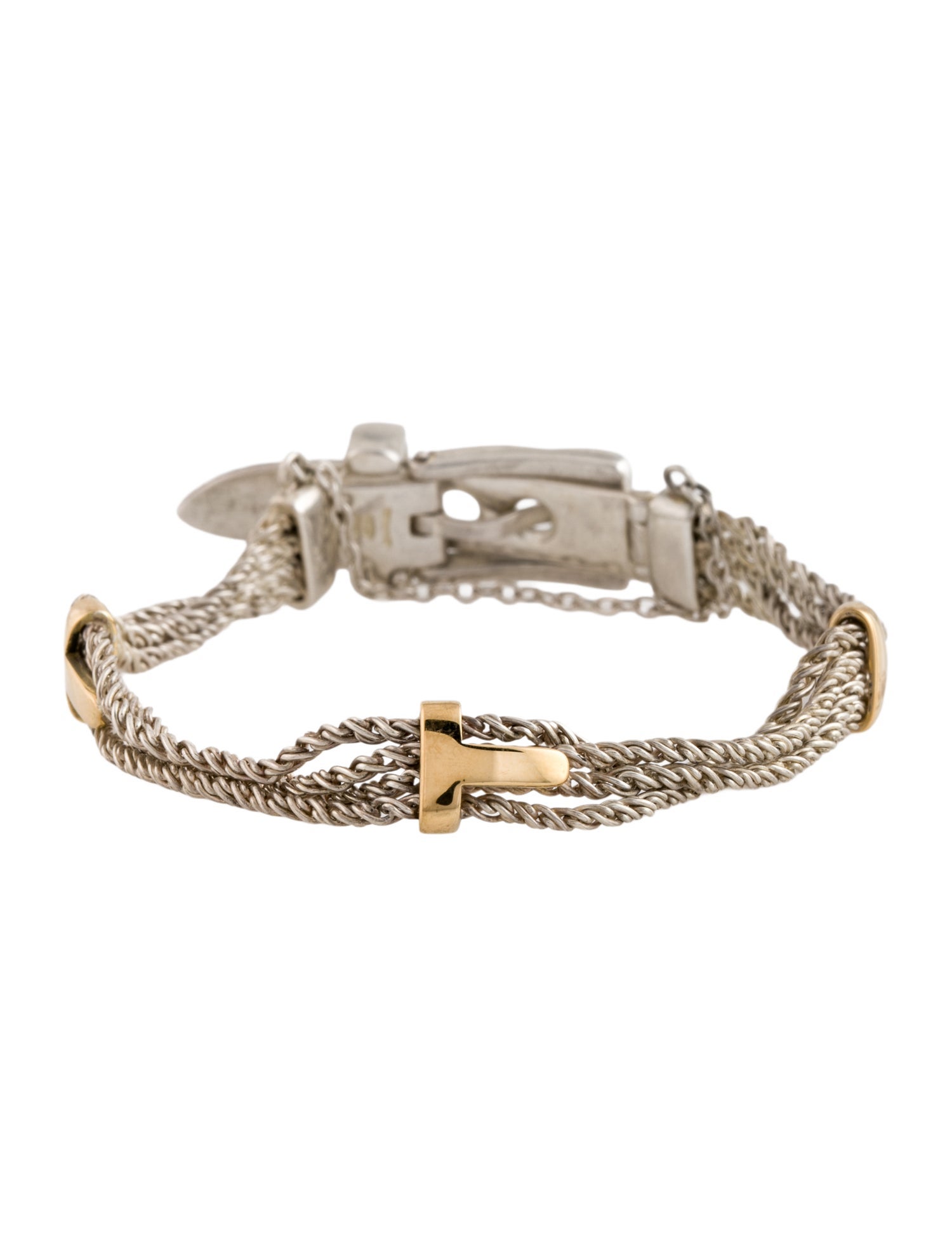 Tiffany & Co. Two-Tone T Buckle Bracelet