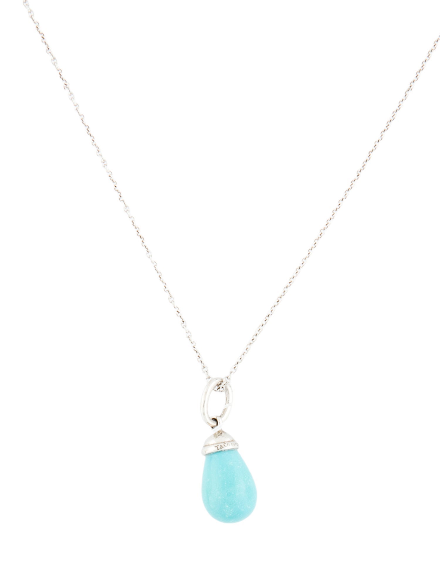 Tiffany & Co. Turquoise Drop Pendant Necklace