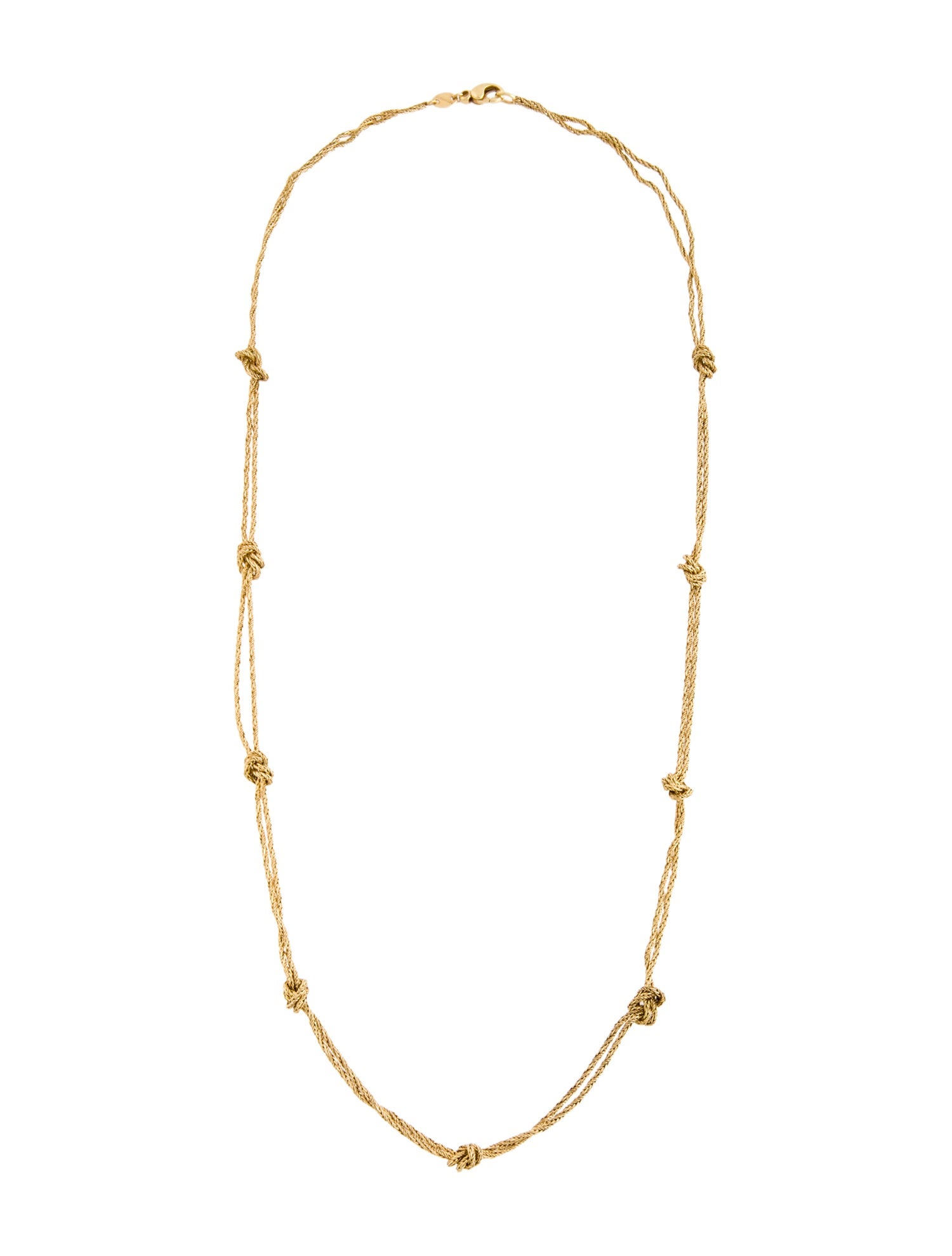 Tiffany & Co. Vintage 18K Knot Station Necklace