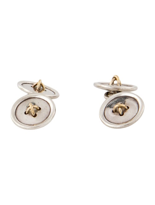 Tiffany & Co. Vintage Two-Tone Button Cufflinks Dress Set