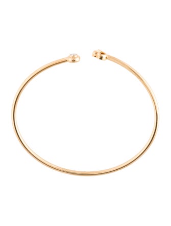 Tiffany & Co. 18K Diamond Loving Heart Wire Cuff Bracelet