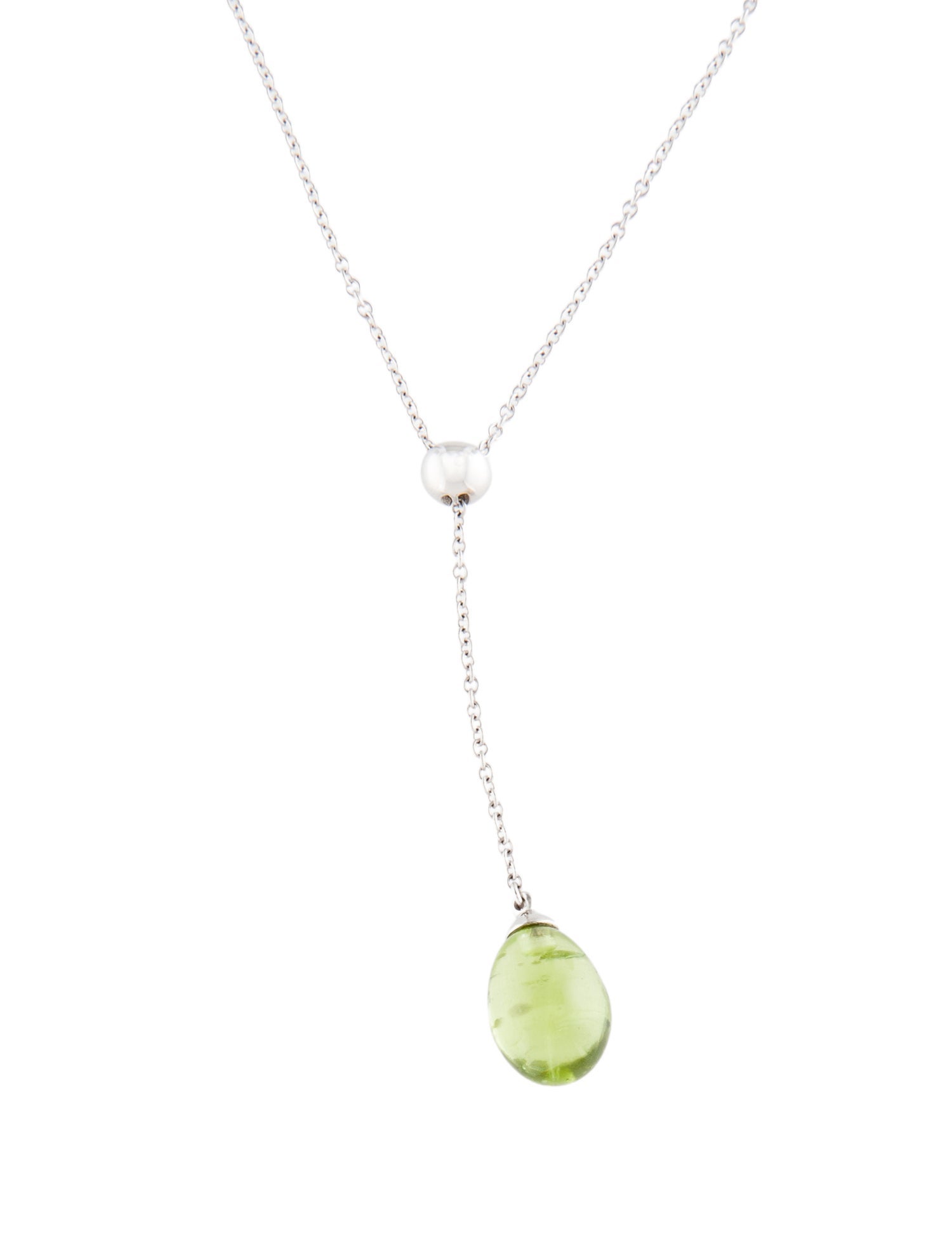 Tiffany & Co. 18K Peridot Rainbow Drop Lariat Necklace