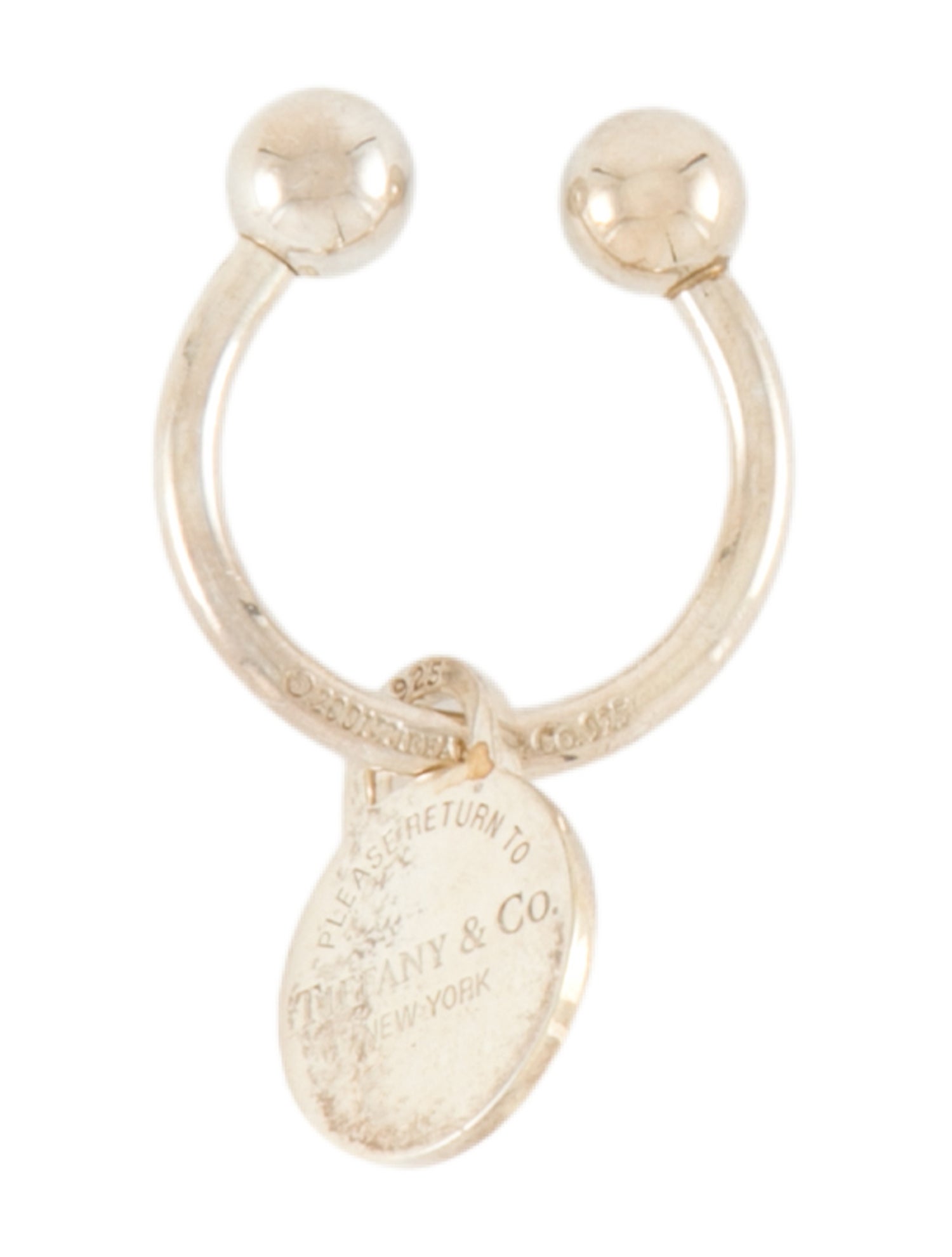 Tiffany & Co. Sterling Silver Screwball Key Ring