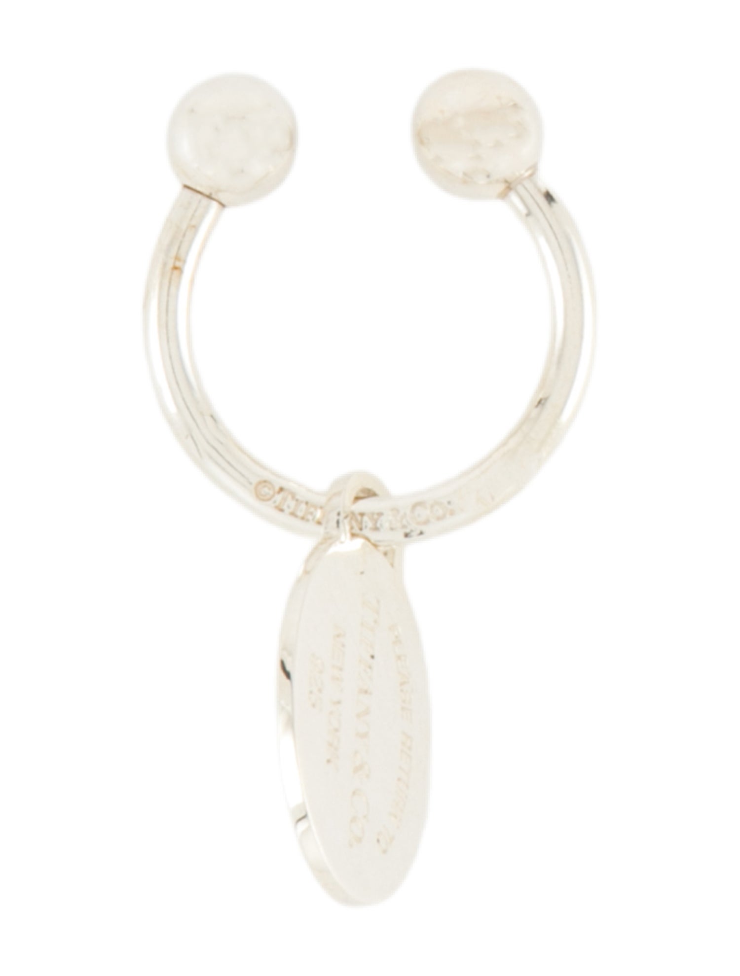 Tiffany & Co. Sterling Silver Screwball Key Ring