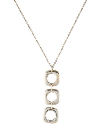 Tiffany & Co. Square Cushion Triple Drop Pendant Necklace