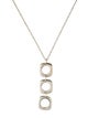 Tiffany & Co. Square Cushion Triple Drop Pendant Necklace