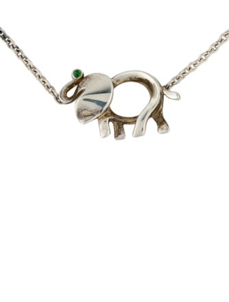 Tiffany & Co. Tsavorite Garnet Save The Wild Elephant Charm Bracelet