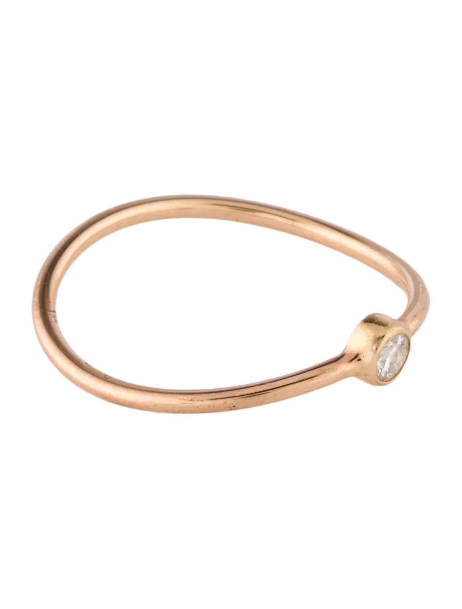 Tiffany & Co. 18K Diamond Wave Single-Row Ring