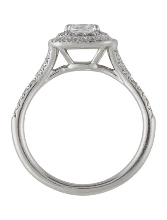Tiffany & Co. Platinum Diamond Soleste Double Halo Engagement Ring