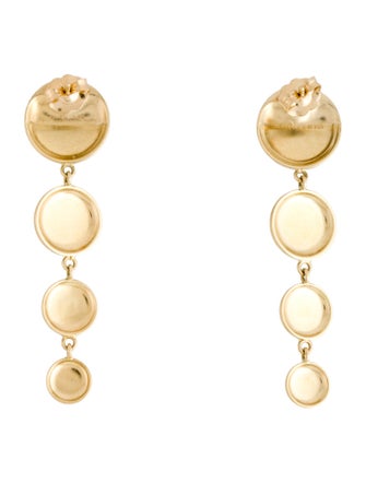 Tiffany & Co. 18K Paloma Picasso Hammered Disc Planet Drop Earrings