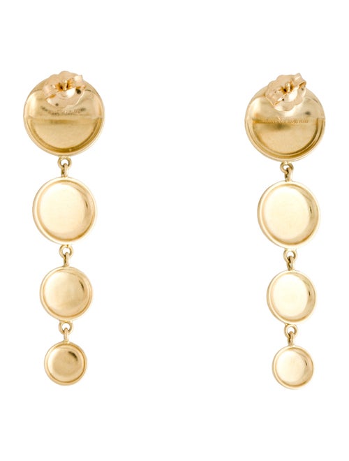 Tiffany & Co. 18K Paloma Picasso Hammered Disc Planet Drop Earrings