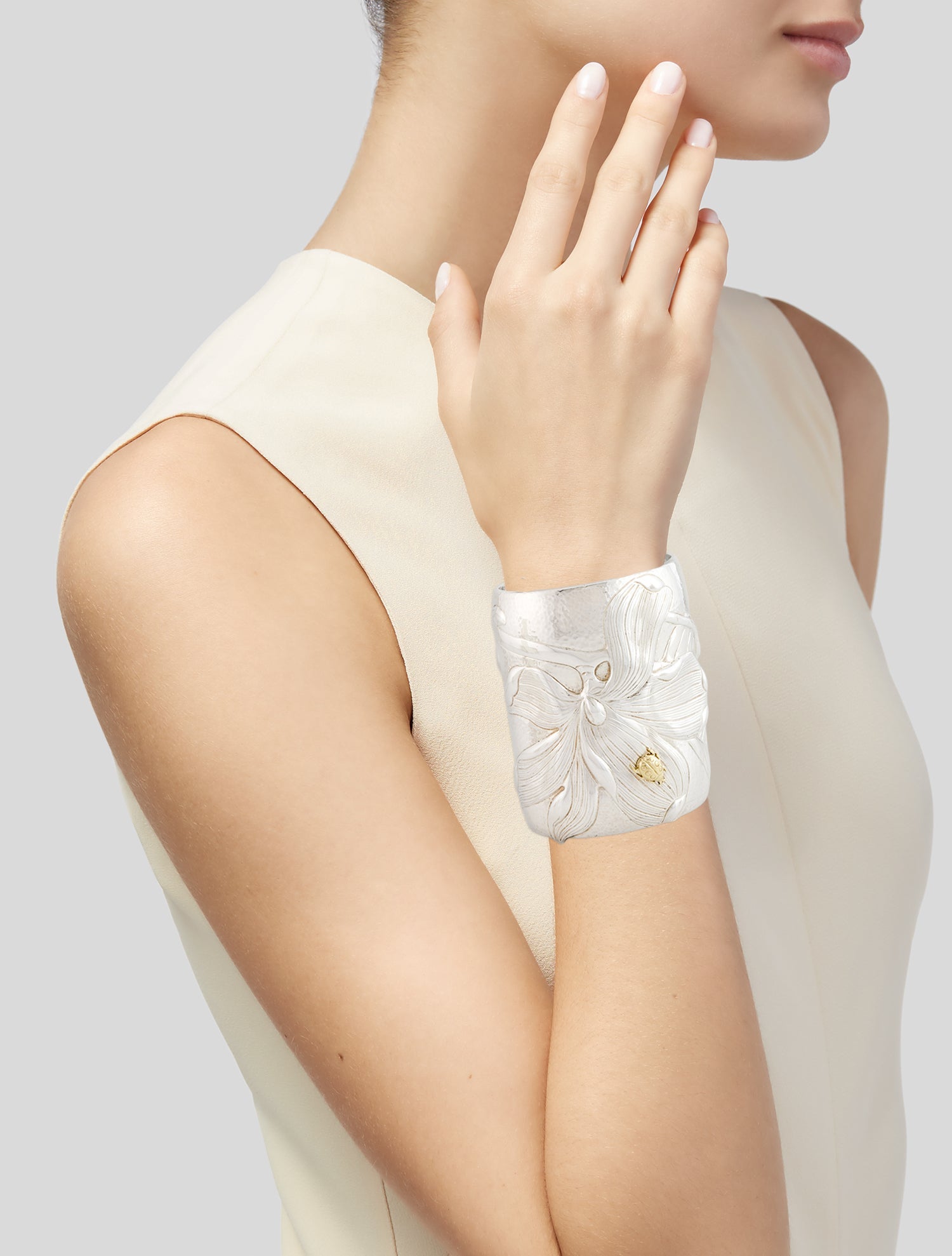 Tiffany & Co. Two-Tone Magnolia Ladybug Cuff Bracelet