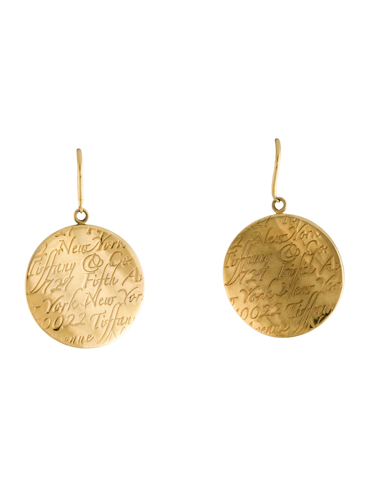 Tiffany & Co. 18K Notes Drop Earrings