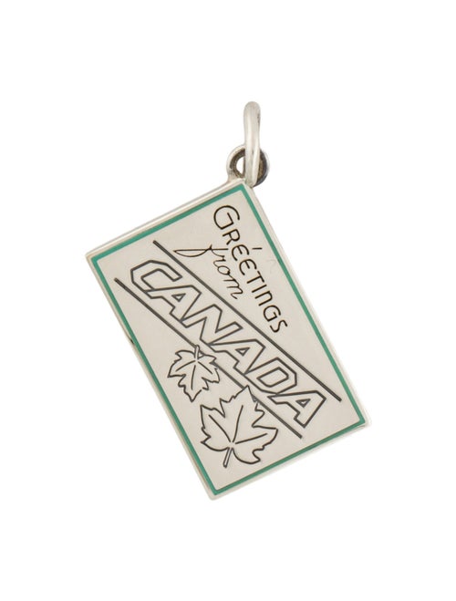 Tiffany & Co. Enamel "Greetings from Canada" Postcard Charm