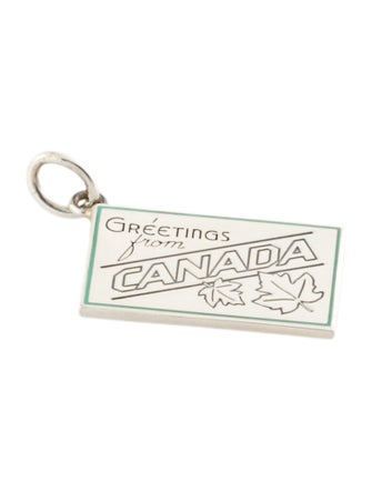 Tiffany & Co. Enamel "Greetings from Canada" Postcard Charm