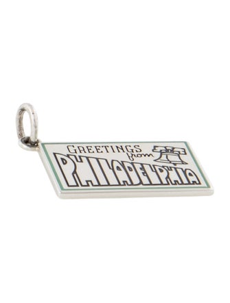 Tiffany & Co. Enamel 'Greetings From Philadelphia' Postcard Charm