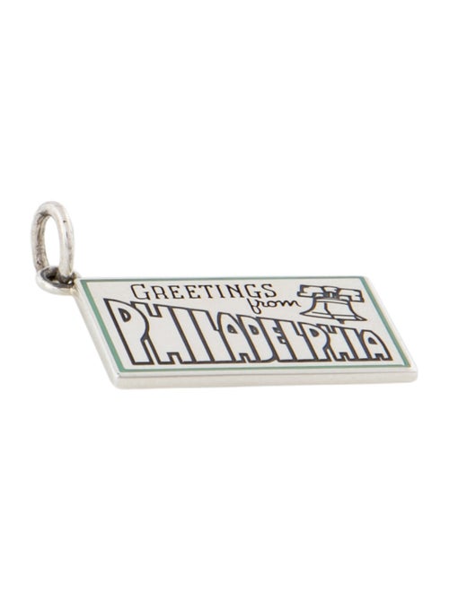 Tiffany & Co. Enamel 'Greetings From Philadelphia' Postcard Charm