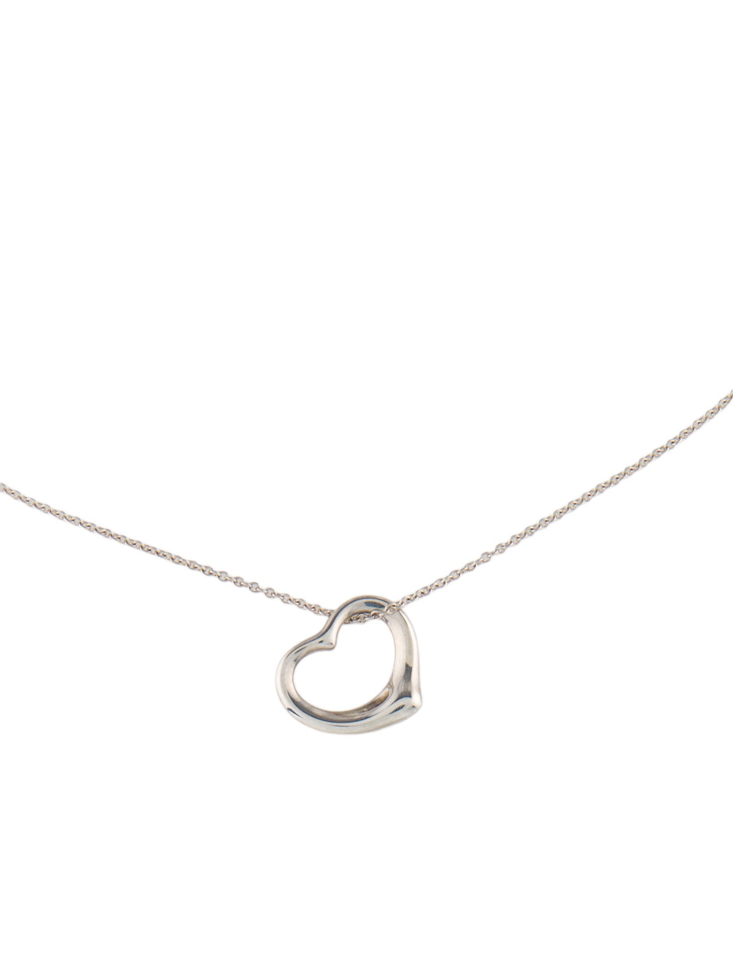 Tiffany & Co. Open Heart Pendant Necklace