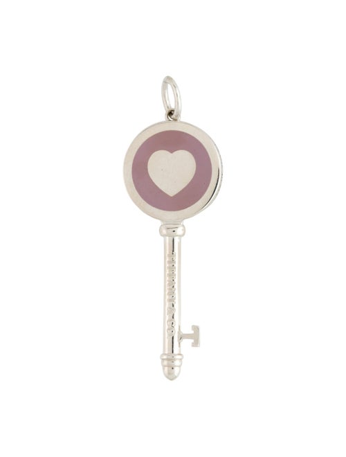 Tiffany & Co. Enamel Heart Key Pendant