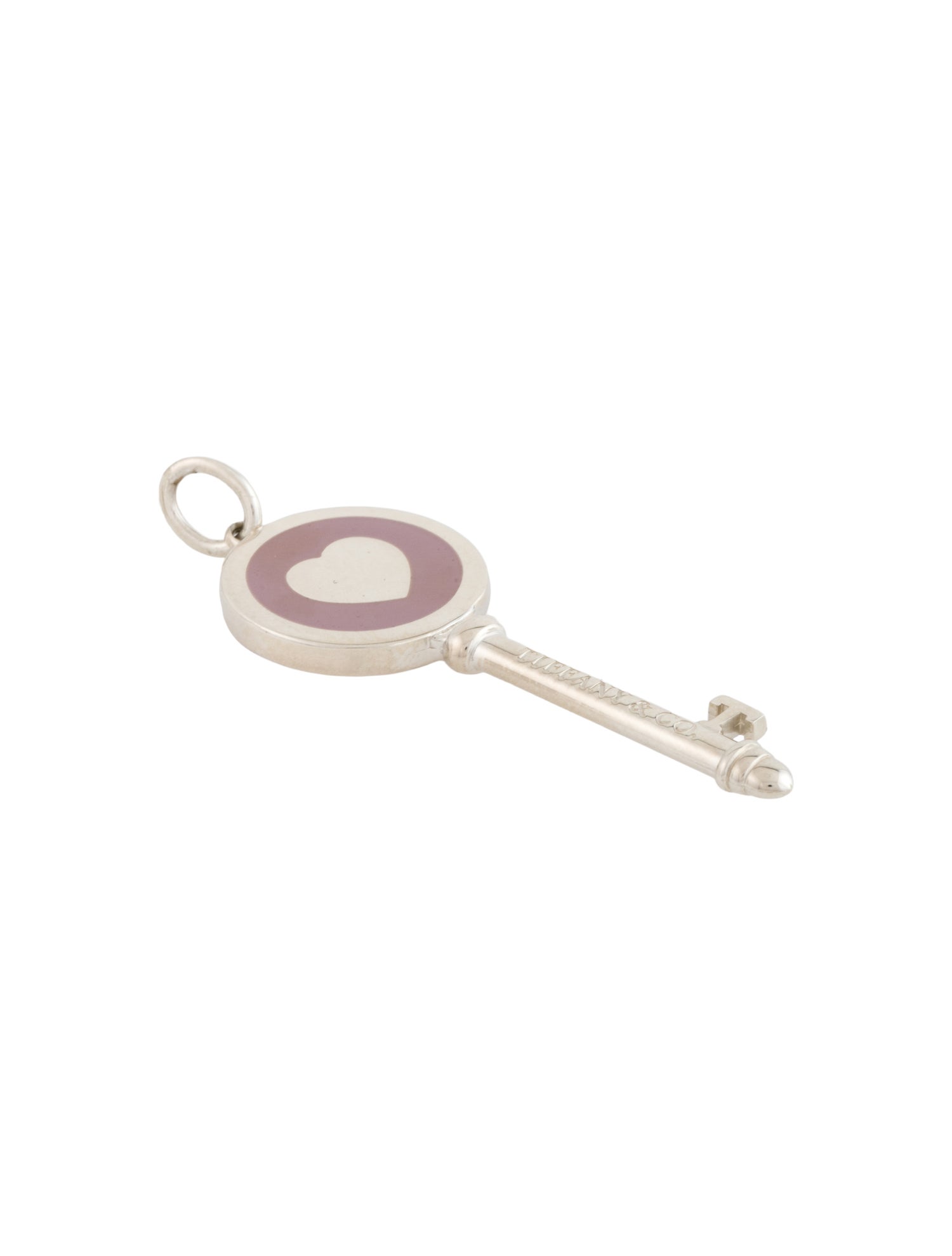 Tiffany & Co. Enamel Heart Key Pendant