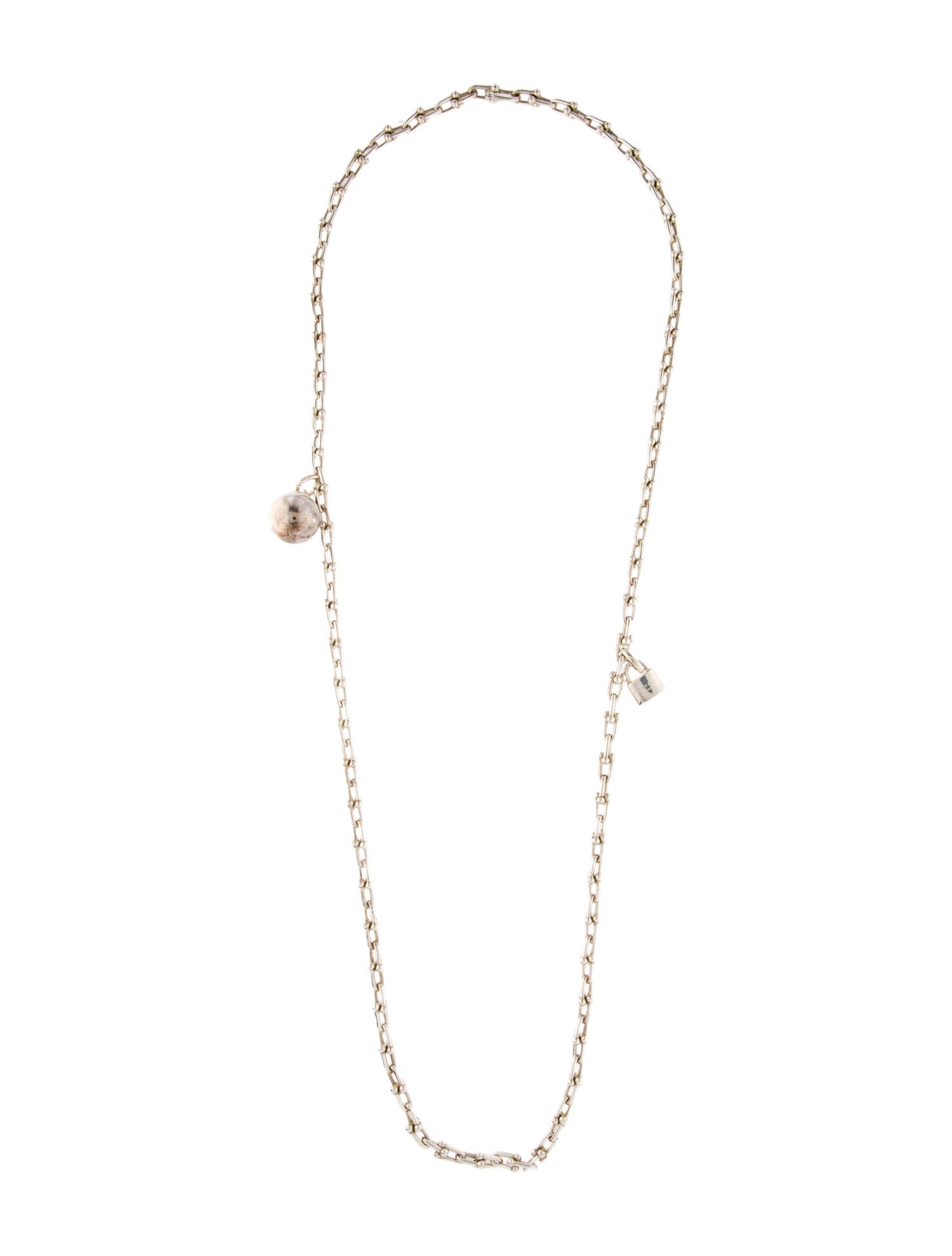 Tiffany & Co. Hardwear Small Wrap Ball & Lock Charm Pendant Necklace