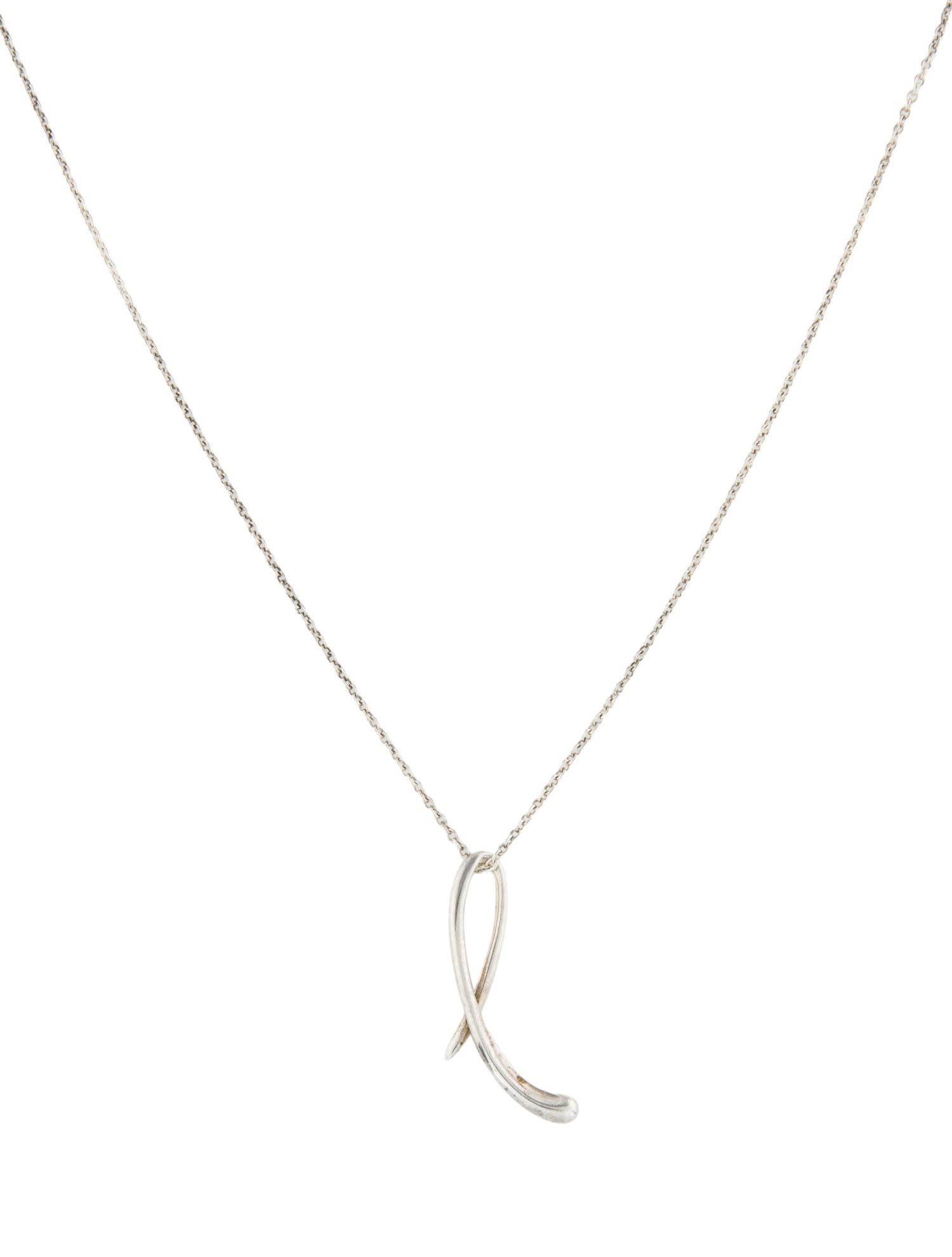 Tiffany & Co. Alphabet "L" Pendant Necklace
