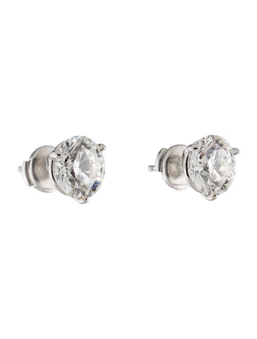 Tiffany & Co. Platinum 6.39ctw Diamond Solitaire Stud Earrings