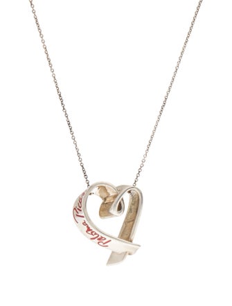 Tiffany & Co. Paloma Picasso Large Enameled Loving Heart Pendant Necklace
