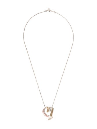 Tiffany & Co. Paloma Picasso Large Enameled Loving Heart Pendant Necklace