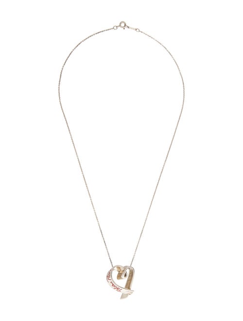 Tiffany & Co. Paloma Picasso Large Enameled Loving Heart Pendant Necklace