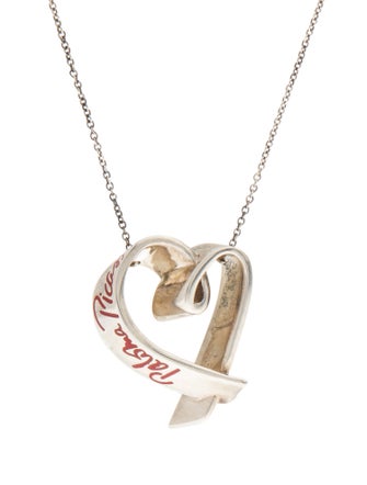 Tiffany & Co. Paloma Picasso Large Enameled Loving Heart Pendant Necklace