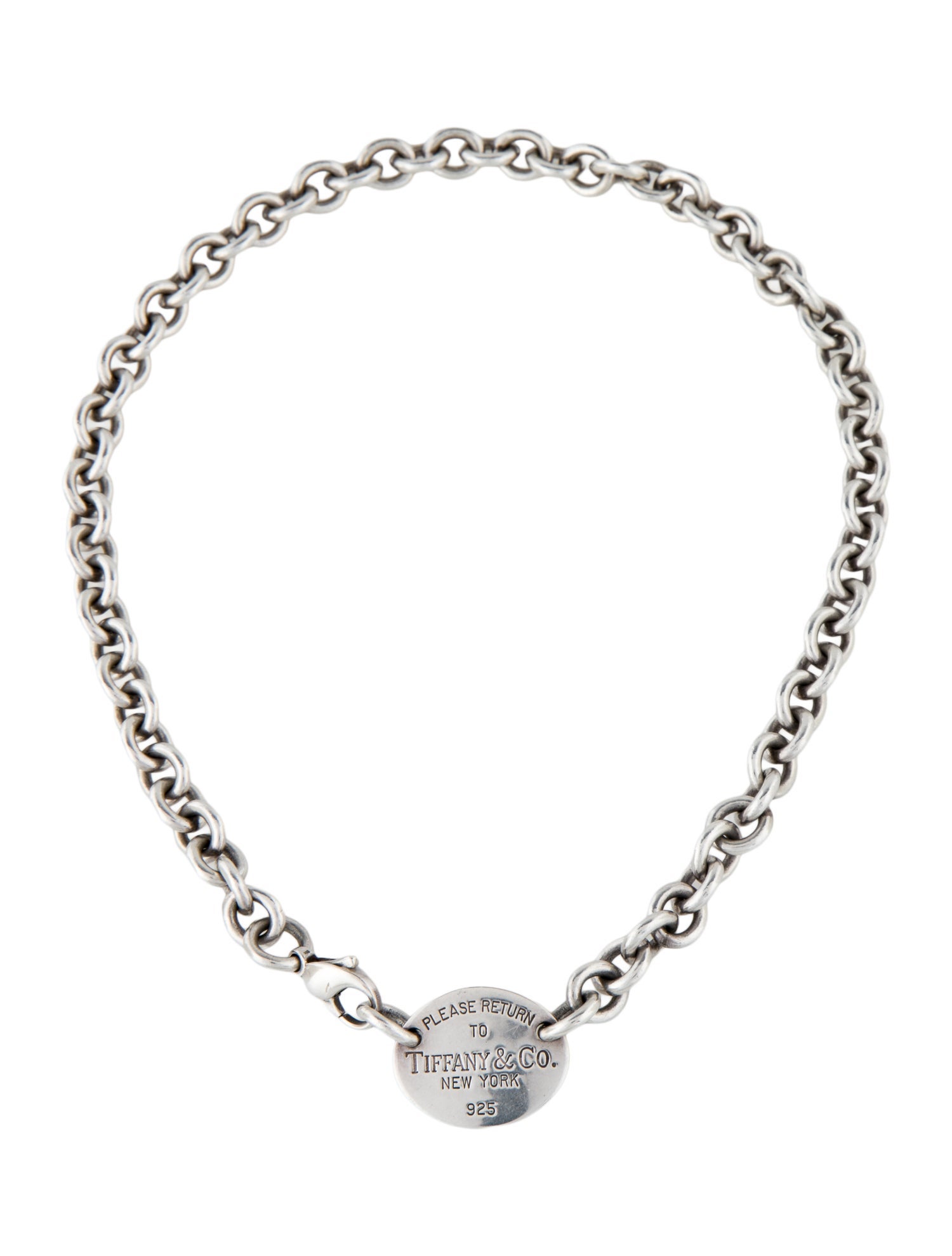 Tiffany & Co. Oval Tag Necklace
