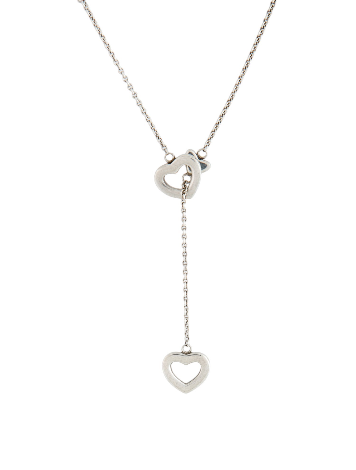 Tiffany & Co. Heart Lavalier Station Necklace