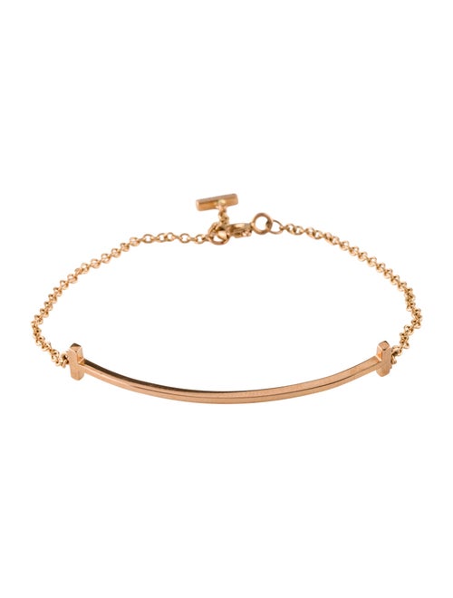 Tiffany & Co. 18K T Smile Link Bracelet