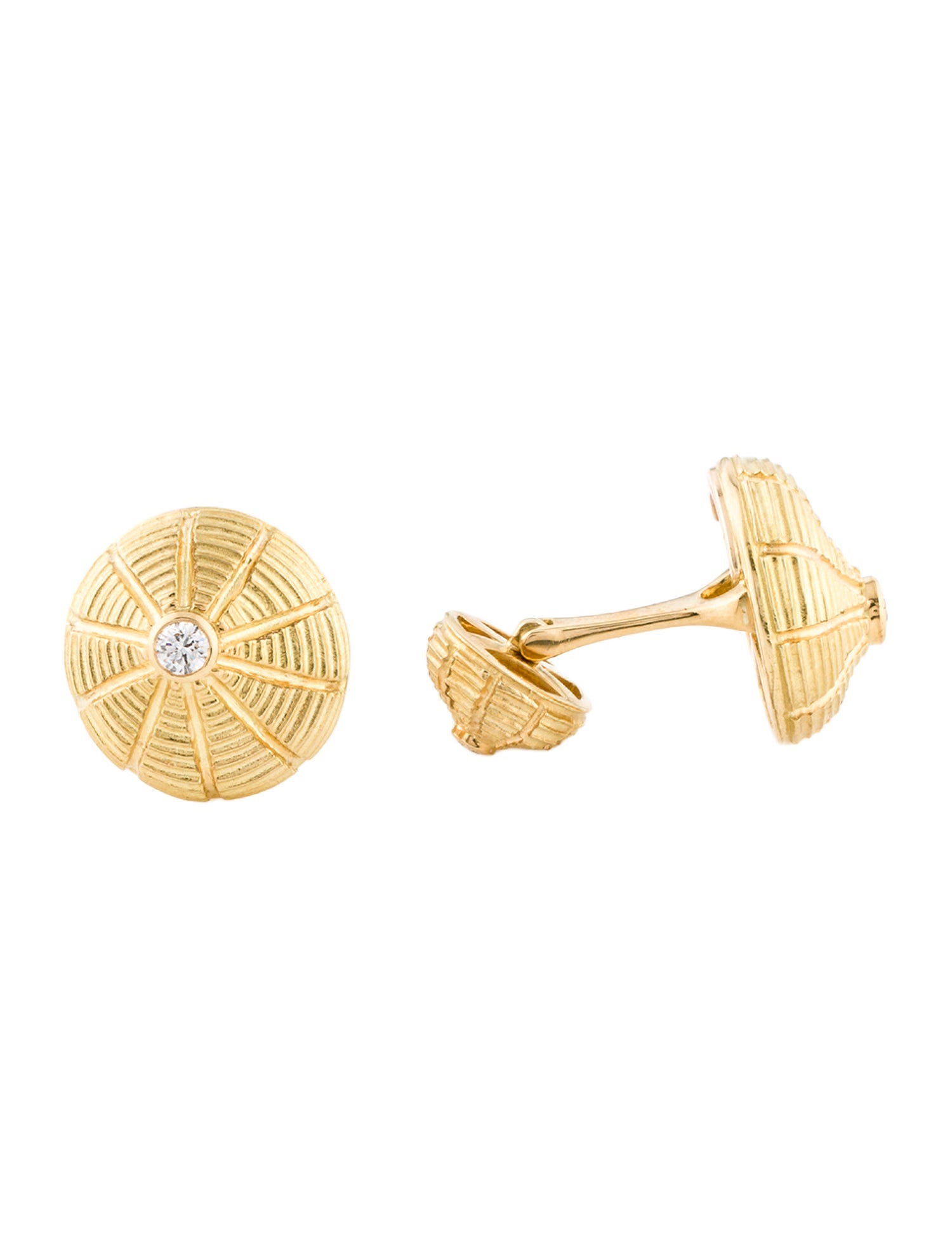 Tiffany & Co. 18K Diamond Schlumberger Taj Mahal Cufflinks