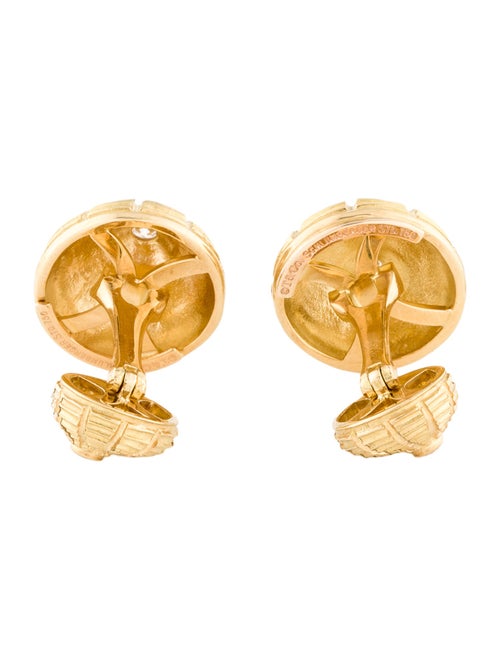 Tiffany & Co. 18K Diamond Schlumberger Taj Mahal Cufflinks