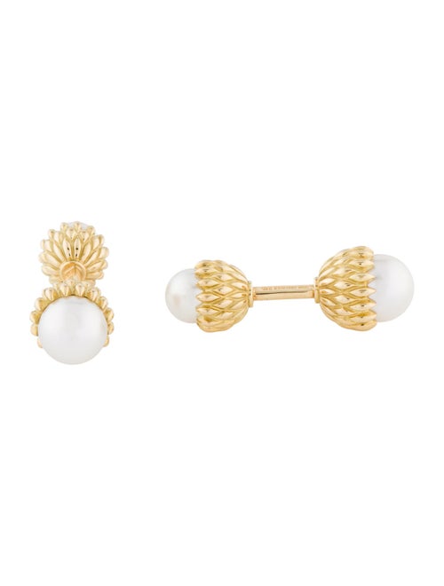 Tiffany & Co. 18K Pearl Acorn Cufflinks