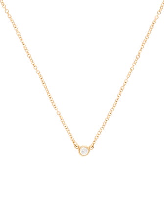Tiffany & Co. 18K Diamonds by the Yard® Single Diamond Pendant Necklace