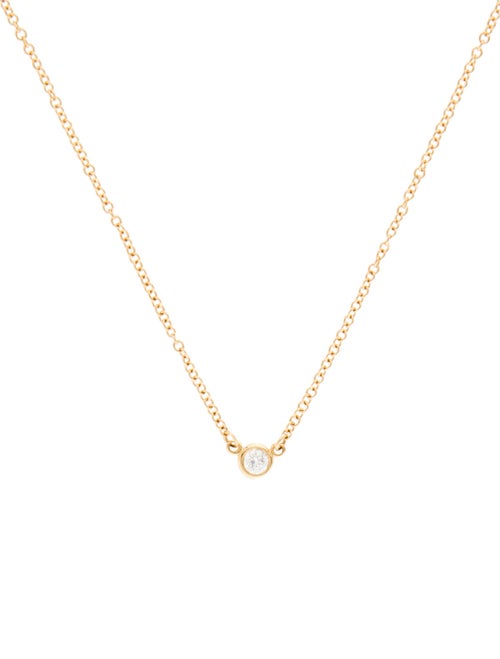 Tiffany & Co. 18K Diamonds by the Yard® Single Diamond Pendant Necklace