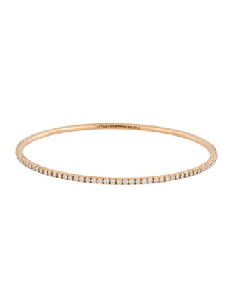 Tiffany & Co. 18K Diamond Metro Bangle Bracelet