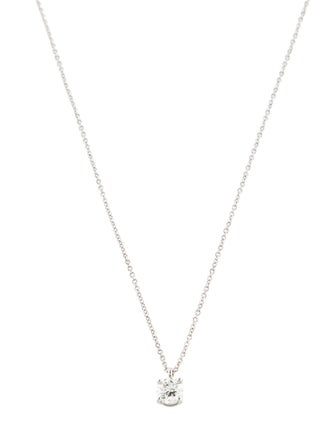Tiffany & Co. Platinum Diamond Solitaire Necklace